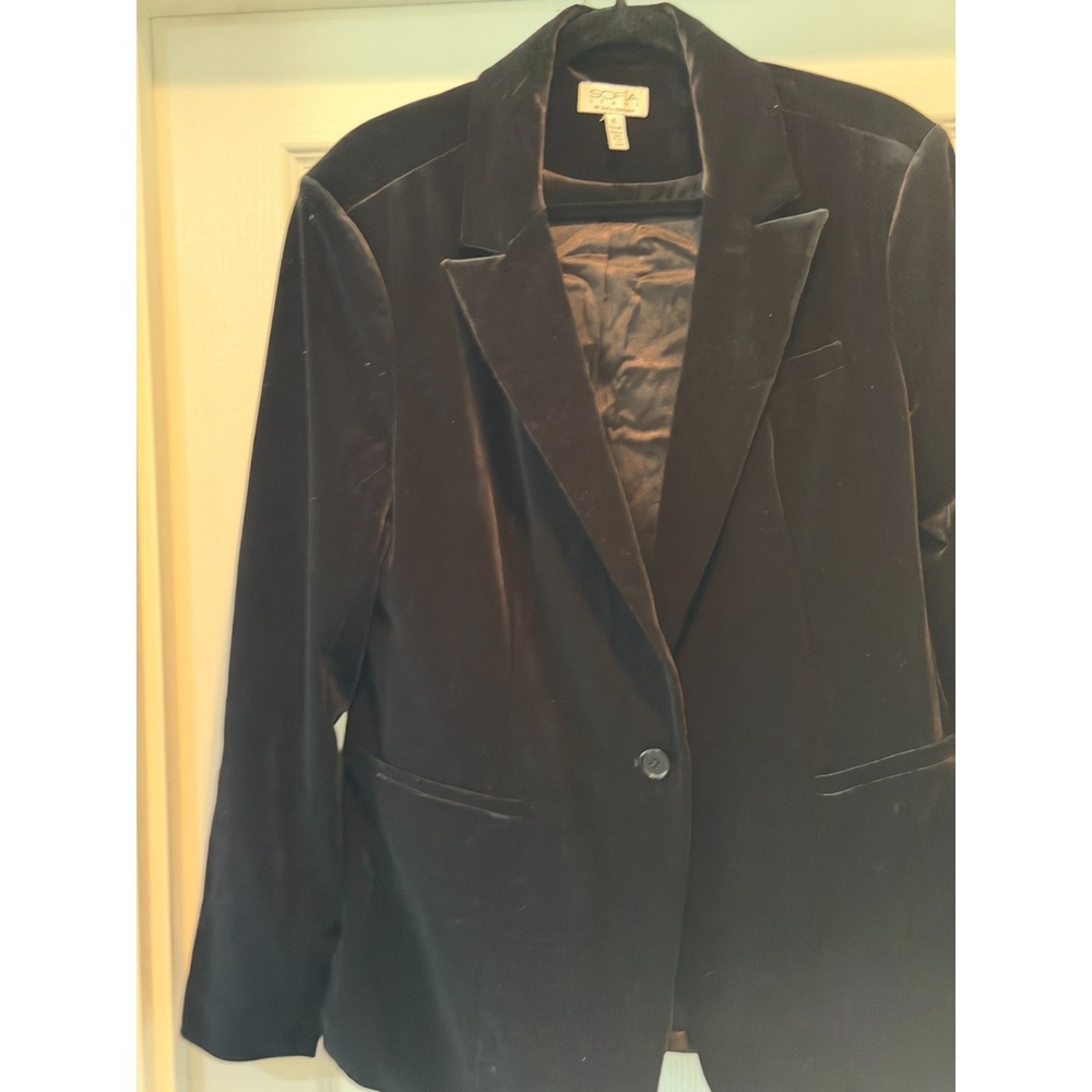 SOFIA Jeans by Sofia Vergara Women's Blk Blazer Lined Large